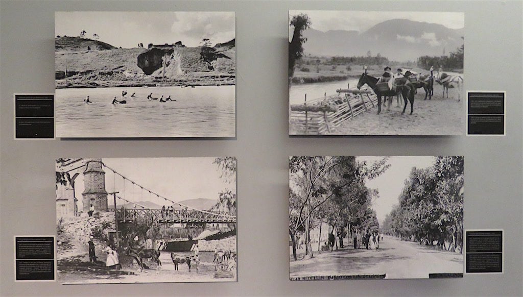 Old photos of the Medellín River in the museum